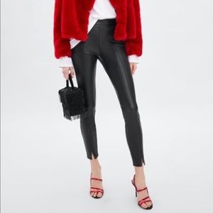 Zara Faux leather leggings